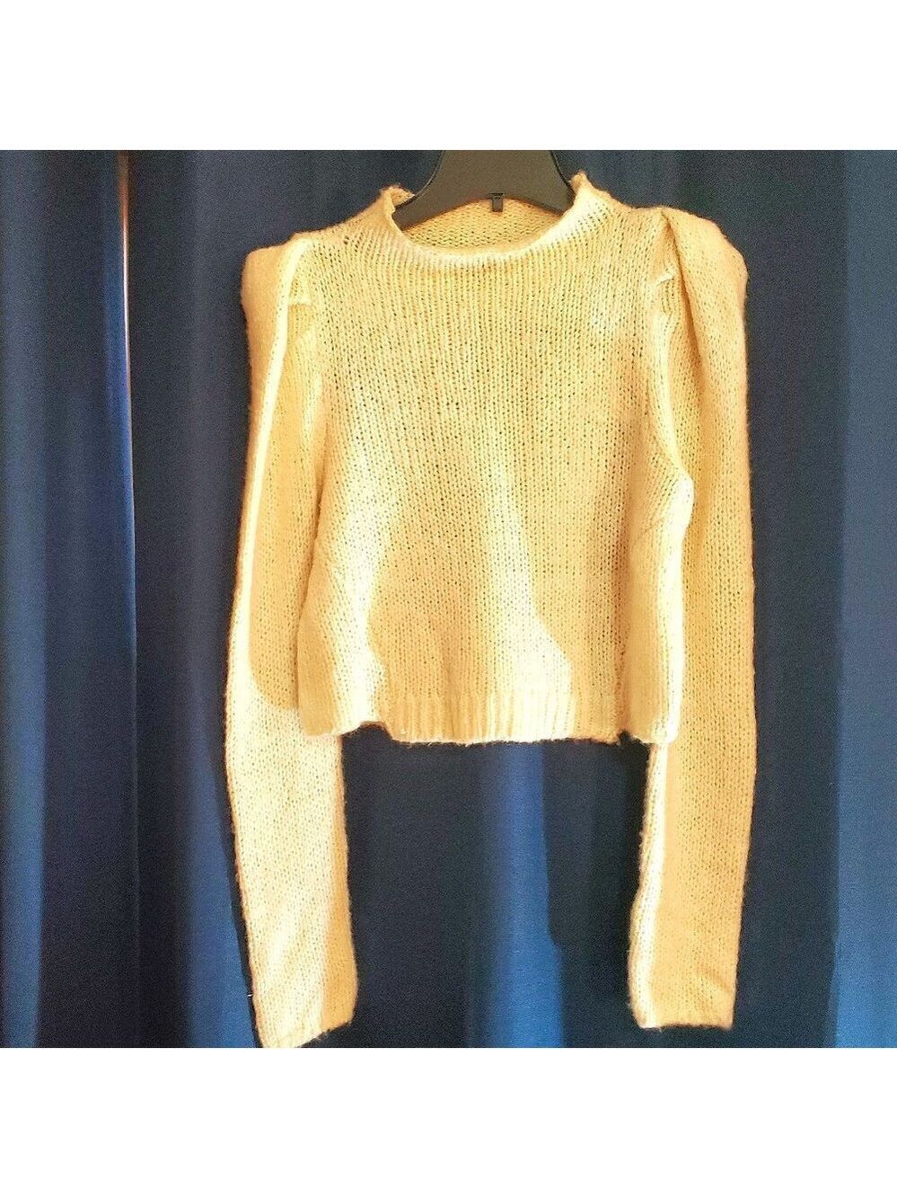 NWOT Tildon Mock Neck Sweater with Decorative Shoulders